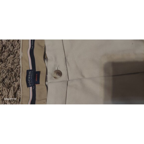 DOCKERS Men's Signature Khaki Lux Cotton Stretch Athletic Fit Pants Beige 36X34 - Picture 7 of 12
